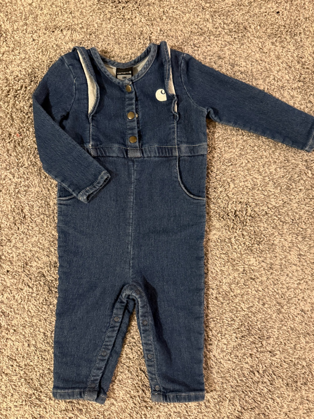Carhartt Dark Blue Denim toddler  Overalls Jumpsuit